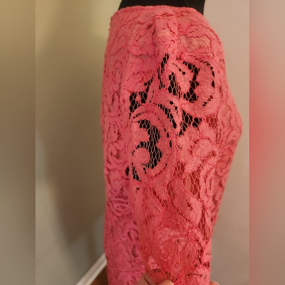 Ann Taylor Pink Laced Dress 10 - Picture 3 of 6